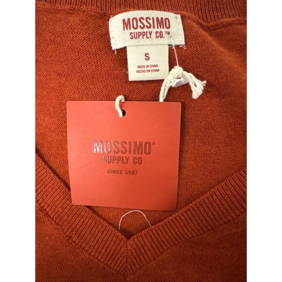 Mossimo Rust V-Neck Cotton Sweater S - Picture 9 of 10